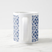 HELLO SUNSHINE Blue & White Sicilian Tile Jumbo-Tasse (Rückseite)