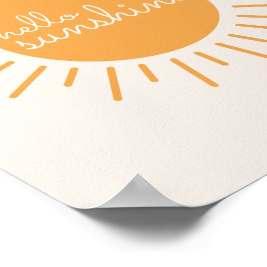 hello Sunshine boho Kinderzimmer Poster (Ecke)