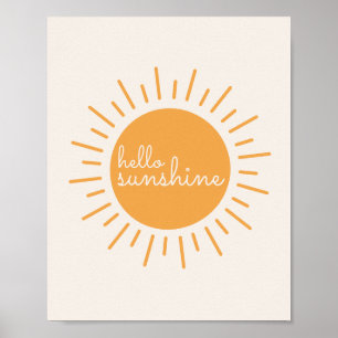 hello Sunshine boho Kinderzimmer Poster