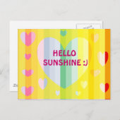 HELLO SUNSHINE CARD POSTKARTE (Vorne/Hinten)
