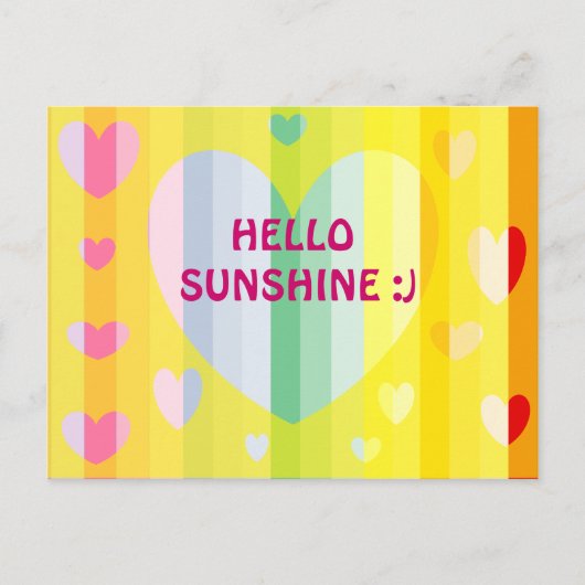 HELLO SUNSHINE CARD POSTKARTE (Vorderseite)