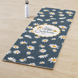Hello Sunshine Classic Yellow Daisis Blume Yogamatte