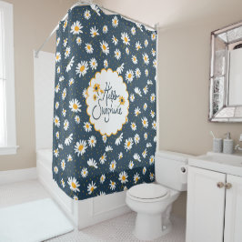 Hello Sunshine Classic Yellow Daisy Blume Duschvorhang