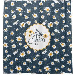 Hello Sunshine Classic Yellow Daisy Blume Duschvorhang