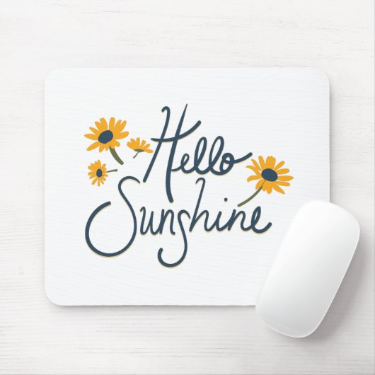 Hello Sunshine Classic Yellow Daisy Blume Mousepad (Mit Mouse)