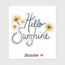 Hello Sunshine Daisy Blume Motif Aufkleber