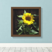 Hello Sunshine - Designer Leinwand Riesenblume (Insitu (Holzboden))