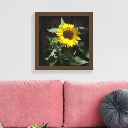Hello Sunshine - Designer Leinwand Riesenblume (Insitu (Wohnzimmer))