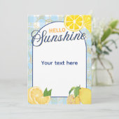 Hello Sunshine  Einladung (Stehend Vorderseite)