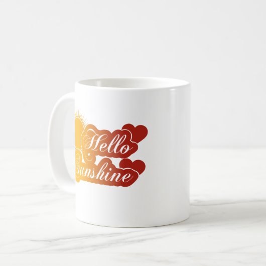 Hello Sunshine Elegant Kaffeetasse (Vorderseite Links)