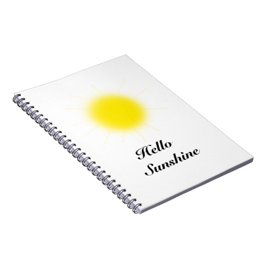 Hello Sunshine Foto Notebook Notizblock (Rechte Seite)