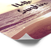 "Hello Sunshine" Foto Zitat Poster (Ecke)