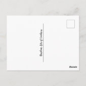 Hello Sunshine Hand Lettered Postcard Postkarte (Rückseite)