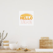 Hello Sunshine Hand Letting Poster (Küche)
