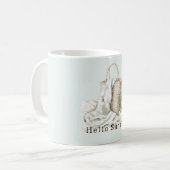 Hello Sunshine Mint Beach Shells Starfish Bag Kaffeetasse (Vorderseite Links)