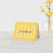 Hello Sunshine Niedlich Happy Yellow Typografy Not