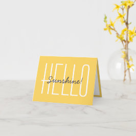 Hello Sunshine Niedlich Happy Yellow Typografy Not Karte