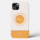 Hello Sunshine Personalisiert Yellow Boho Case-Mate iPhone Hülle (Rückseite)