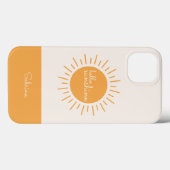 Hello Sunshine Personalisiert Yellow Boho Case-Mate iPhone Hülle (Rückseite (Horizontal))