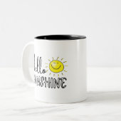 Hello Sunshine Spring Summer Zweifarbige Tasse (Vorderseite Links)