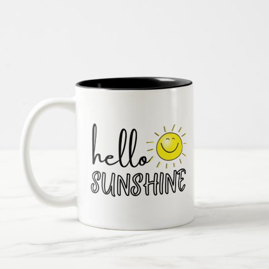 Hello Sunshine Spring Summer Zweifarbige Tasse (Links)