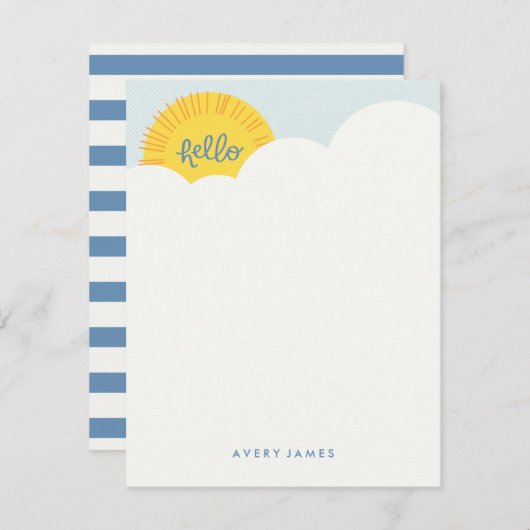Hello Sunshine Stationery - Azure Einladung (Vorne/Hinten)