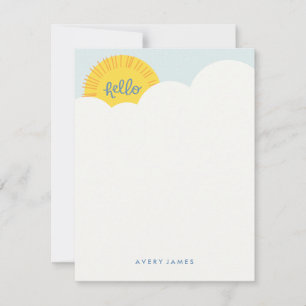 Hello Sunshine Stationery - Azure Einladung