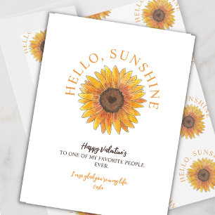 Hello Sunshine Valentine's Day Holiday Card Feiertagskarte