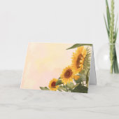 Hello Sunshine Watercolor Sunflower Notecards Dankeskarte (Rückseite)