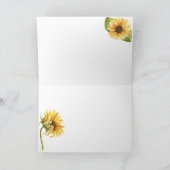 Hello Sunshine Watercolor Sunflower Notecards Dankeskarte (Innenseite)