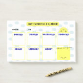 HELLO SUNSHINE - WEEK PLANNER POST-IT KLEBEZETTEL (Auf Schreibtisch)