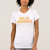 Hello Sunshine Yellow Orange Pink Retro Style T-Sh T-Shirt (Vorderseite)