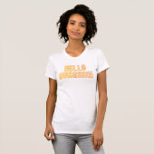 Hello Sunshine Yellow Orange Pink Retro Style T-Sh T-Shirt (Vorne ganz)