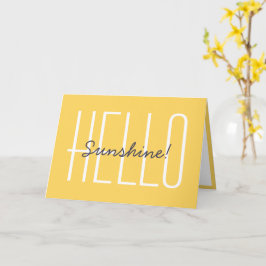 Hello Sunshine Yellow Typografy Note Karte