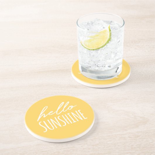 Hello Sunshine Yellow Untersetzer (Seite)