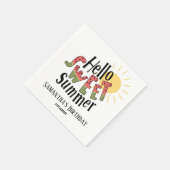 Hello Sweet Summer Pool Party Serviette (Ecke)