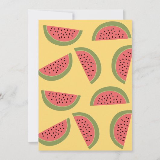 Hello Sweet Summer Watermelon Pool Party Bday Einladung (Rückseite)