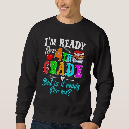 Hello Team 4th Grade Squad Teacher Student Back To Sweatshirt (Vorderseite)