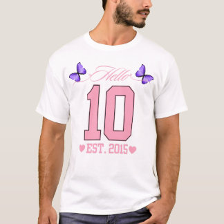 Hello Ten Digits Niedlich Coquette 10. Geburtstags T-Shirt