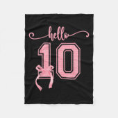 Hello Ten Double Digits Niedlich Coquette Bow 10.  Fleecedecke (Vorderseite)