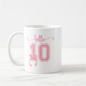 Hello Ten Double Digits Niedlich Coquette Bow 10.  Kaffeetasse (Links)