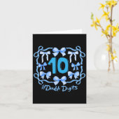 Hello Ten Double Digits Niedlich Coquette Bow 10. Karte (Gelbe Blume)