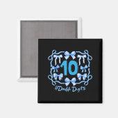 Hello Ten Double Digits Niedlich Coquette Bow 10. Magnet (Vorderseite/Rückseite)