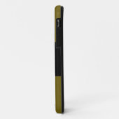 HELLO Text Sporty Wide Golden Olive Black Streifen Case-Mate iPhone Hülle (Hinten/Links)
