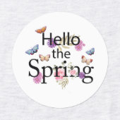 Hello The Spring Blume Etiketten (Design 1)
