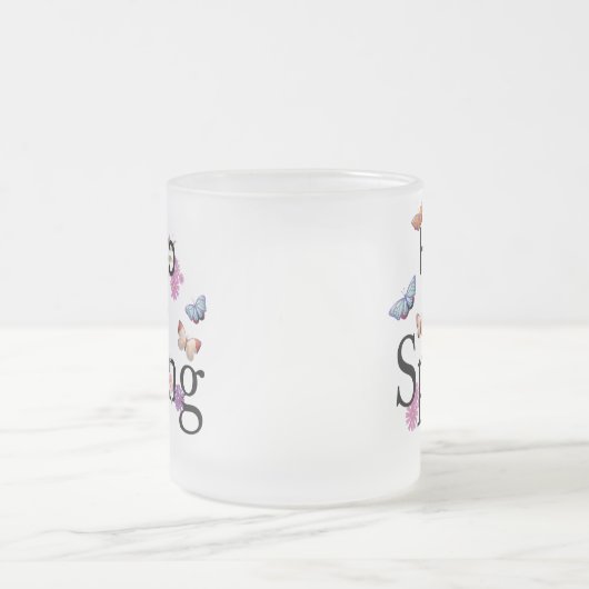 Hello The Spring Blume Mattglastasse (Mittel)