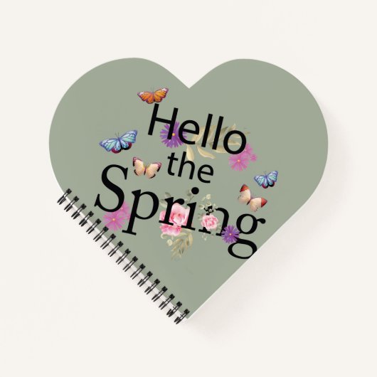 Hello The Spring Blume Notizblock (Vorderseite)
