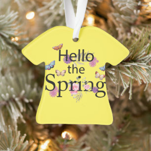 Hello The Spring Blume Ornament