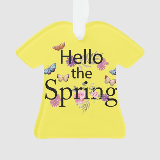 Hello The Spring Blume Ornament (Vorderseite)