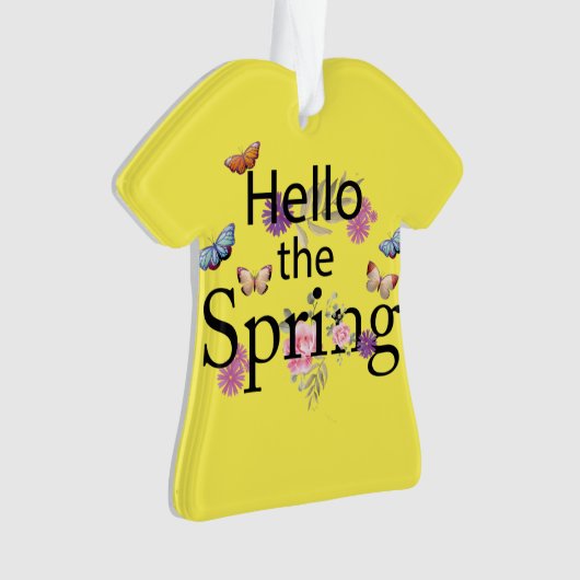 Hello The Spring Blume Ornament (Vorderseite)